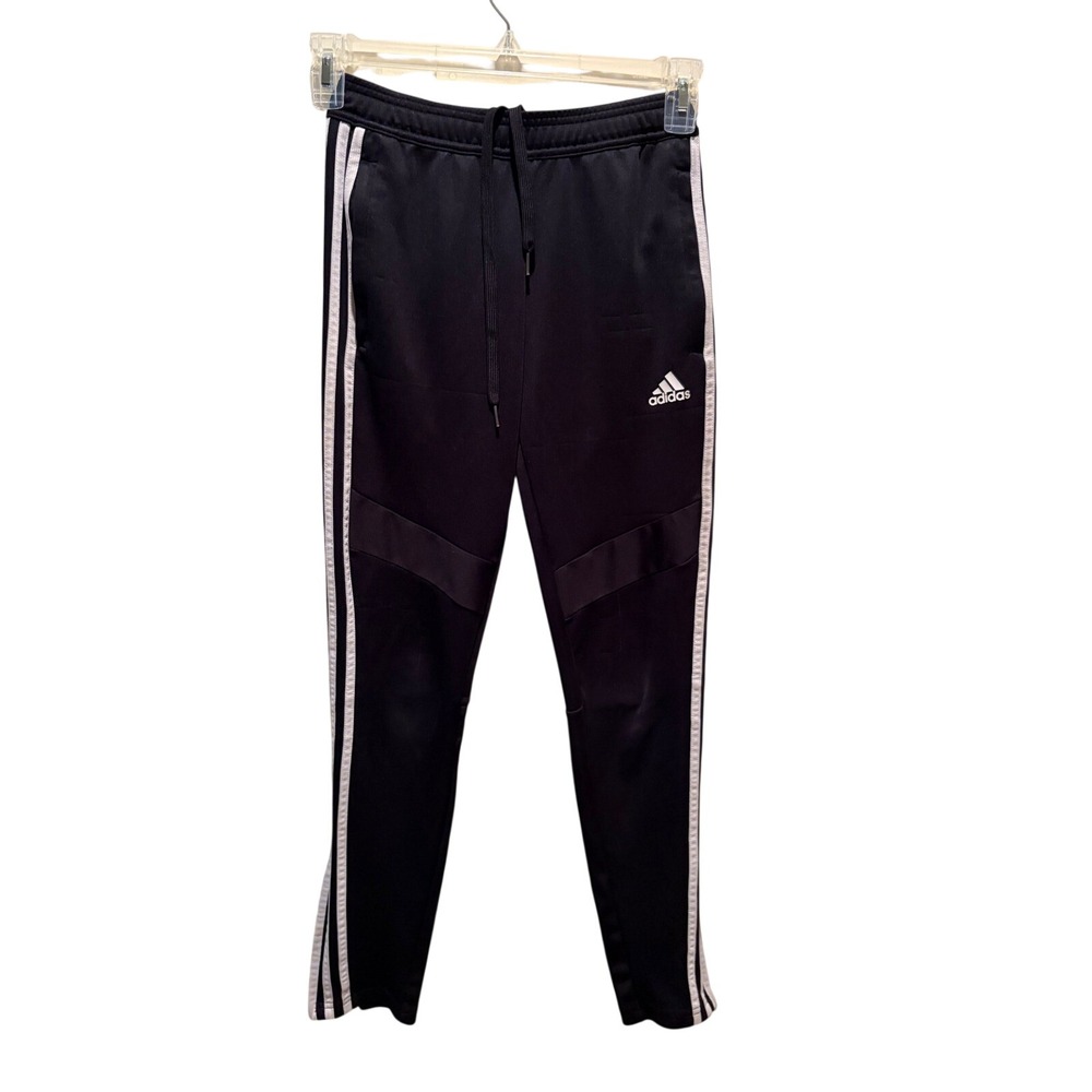 Adidas Mens Climacool Tiro Training Pants‎ Black White Stripe Tapered Joggers